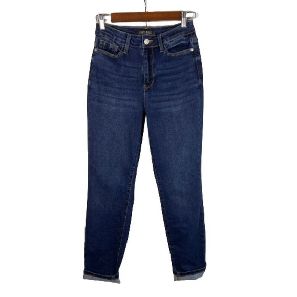 Judy Blue Womens Boyfriend High Rise Cooling Tech Jeans Size 25 Stretch Denim - Picture 1 of 13